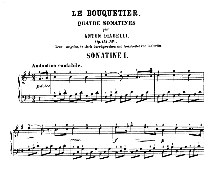 Anton Diabelli - Quatre Sonatines op. 151 nr 1 DomPełenMuzyki