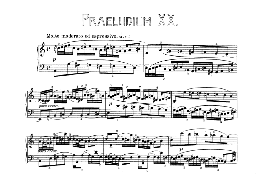J. S. Bach Prelude and Fugue in A minor, BWV 889 nauka gry na pianinie