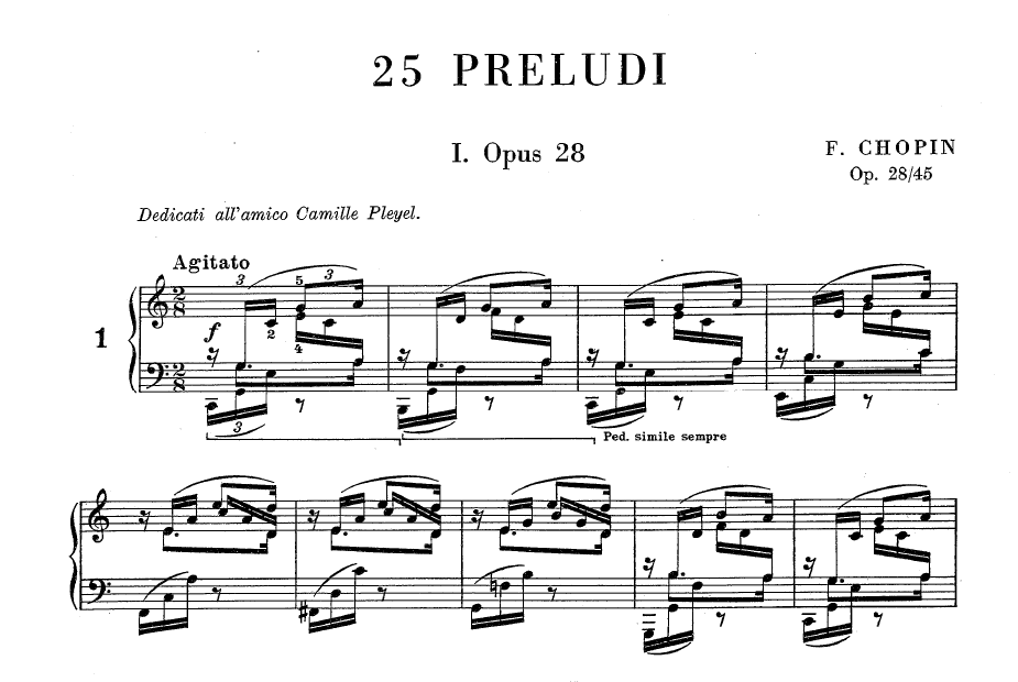 Nuty na fortepian Fryderyk Chopin 25 preludiów op.28