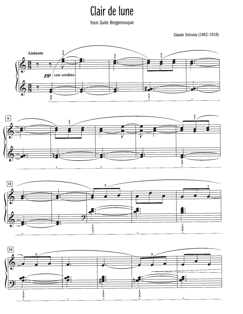 Clair de lune piano