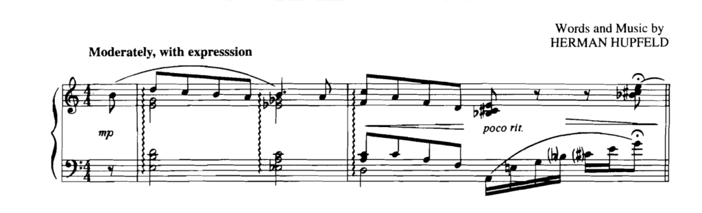 As Time Goes By piano notes